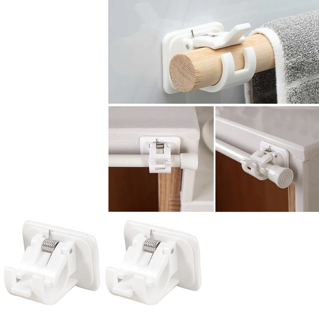 2pc Curtain Rod Brackets No Drill Adjustable Curtain Rod Holder for Kitchen Curtain Pole Holder Hooks
2pc Curtain Rod Brackets No Drill Adjustable Curtain Rod Holder for Kitchen Curtain Pole Holder Hooks