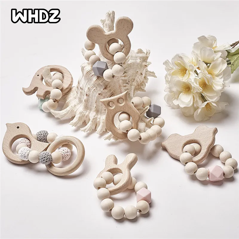 Baby Wood Nursing Bracelets Wood Teether Silicone Beads Teething Wood Rattles Toys Baby Teether Bracelets Nursing Toys Gift
Baby Wood Nursing Bracelets Wood Teether Silicone Beads Teething Wood Rattles Toys Baby Teether Bracelets Nursing Toys Gift