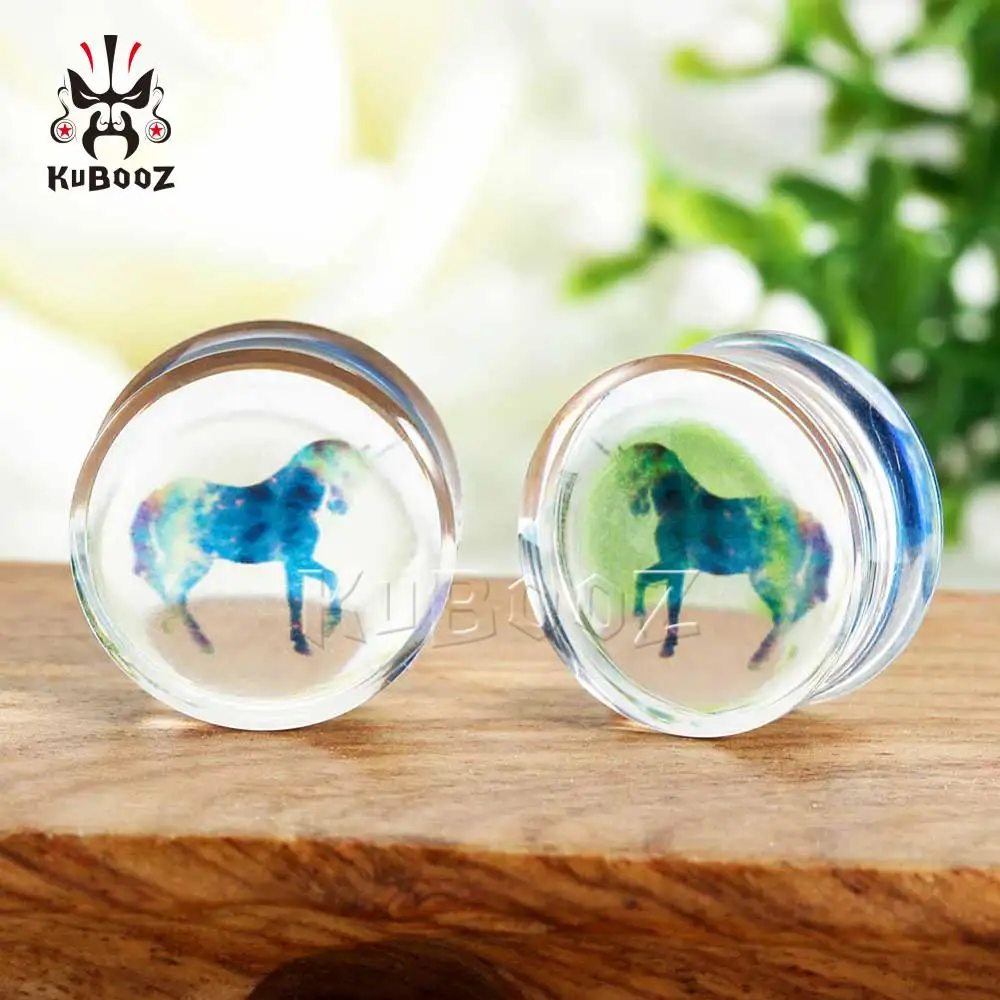 Simple Transparent Acylic Unicorn Logo Ear Piercing Tunnels Earrings Expanders Fashion Body Jewellery Hot Sell 2pcs
Simple Transparent Acylic Unicorn Logo Ear Piercing Tunnels Earrings Expanders Fashion Body Jewellery Hot Sell 2pcs