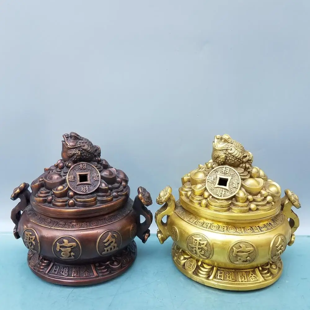 Home Decor 6" Chinese Seikos Brass Ruyi Toad Statue Carved Ruyi Toad Cornucopia Implication Lucky fortune
Home Decor 6" Chinese Seikos Brass Ruyi Toad Statue Carved Ruyi Toad Cornucopia Implication Lucky fortune