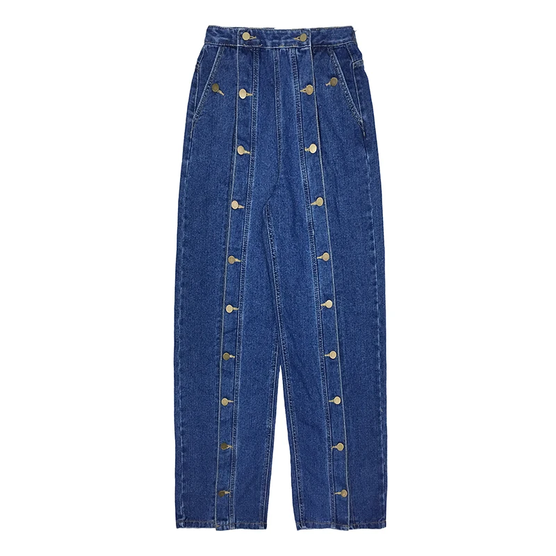 SeeBeautiful Personalized Multi Button Loose Jeans High Waist Pockets Lace Up Denim Pants New Fashion 2021 Spring Women E121
SeeBeautiful Personalized Multi Button Loose Jeans High Waist Pockets Lace Up Denim Pants New Fashion 2021 Spring Women E121