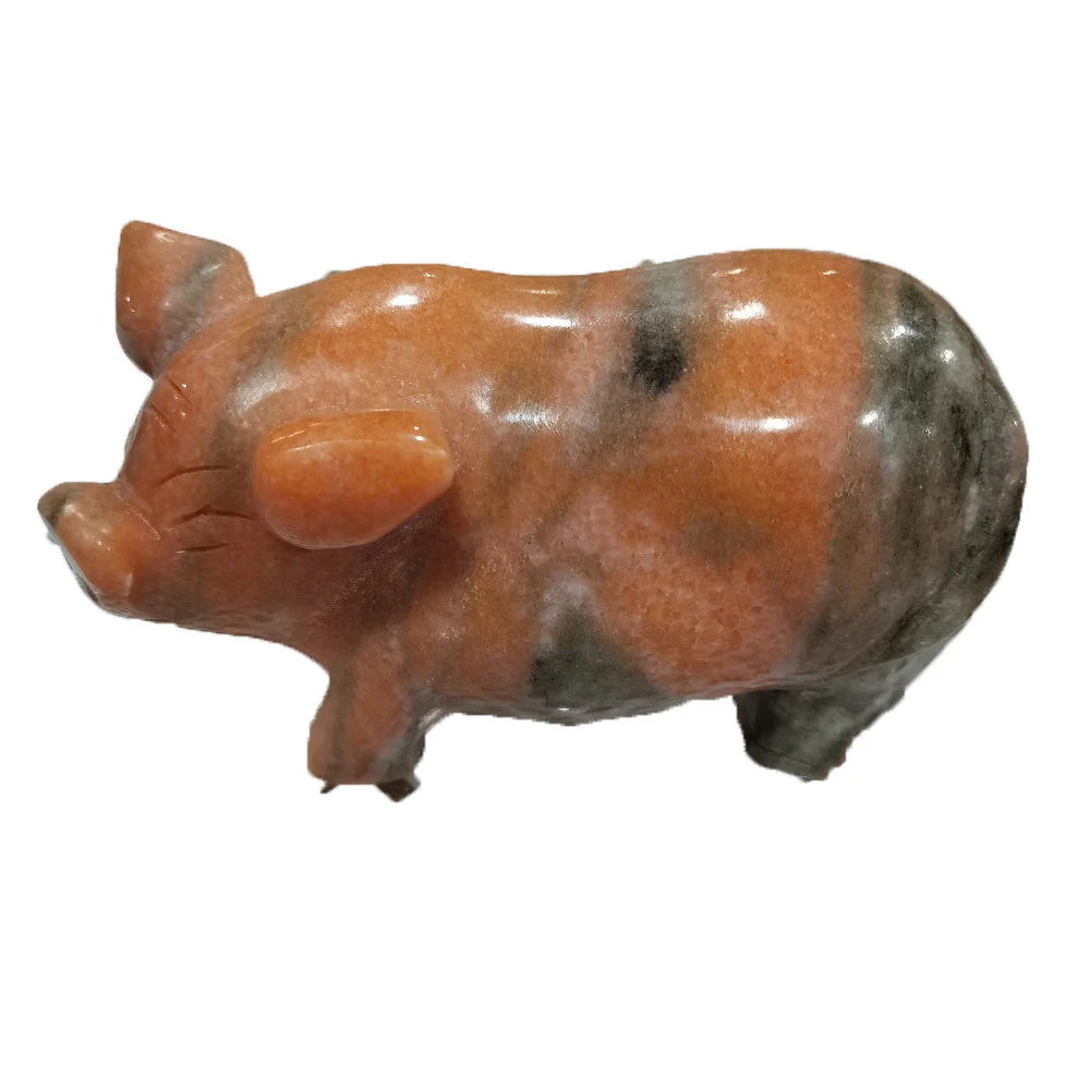 Natural Crystal Pet Pig Portrait, Sunstone Hand Carved Lovely Pig Mineral Quartz Can Bring money Home Decoration
Natural Crystal Pet Pig Portrait, Sunstone Hand Carved Lovely Pig Mineral Quartz Can Bring money Home Decoration