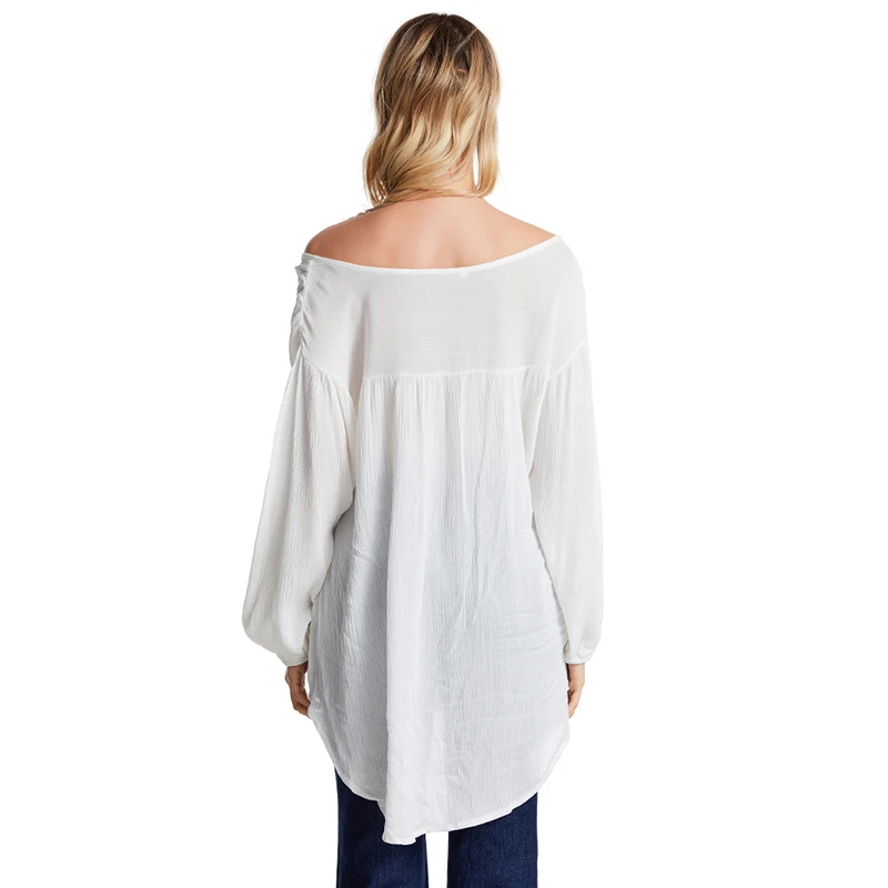 Fashion Women Short Sleeve Irregular Long Blouses Ladies Summer Casual V Neck Loose Tops Solid Blouse
Fashion Women Short Sleeve Irregular Long Blouses Ladies Summer Casual V Neck Loose Tops Solid Blouse