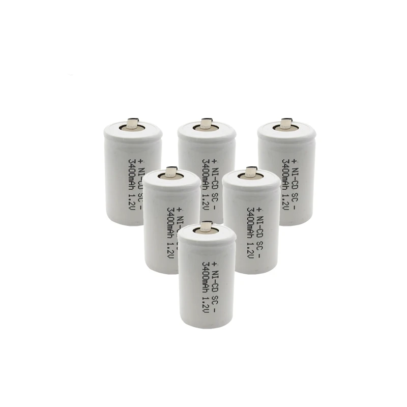 Высокое качество батарея 24 шт Sub C SC 1 2 V 3400mah Ni Cd аккумуляторная для