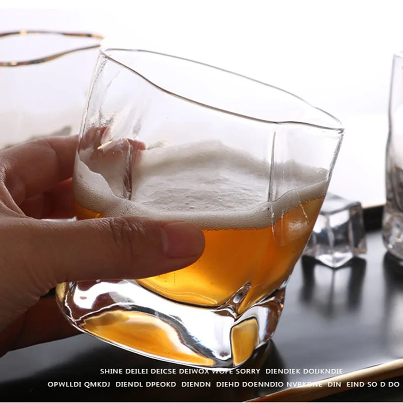 275ml Irregular Whiskey Wine Cup Shot Glass Transparent Cup Crystal Gilded Glass Cup For Vodka Bar Club Beer Wine Glass For Gift
275ml Irregular Whiskey Wine Cup Shot Glass Transparent Cup Crystal Gilded Glass Cup For Vodka Bar Club Beer Wine Glass For Gift