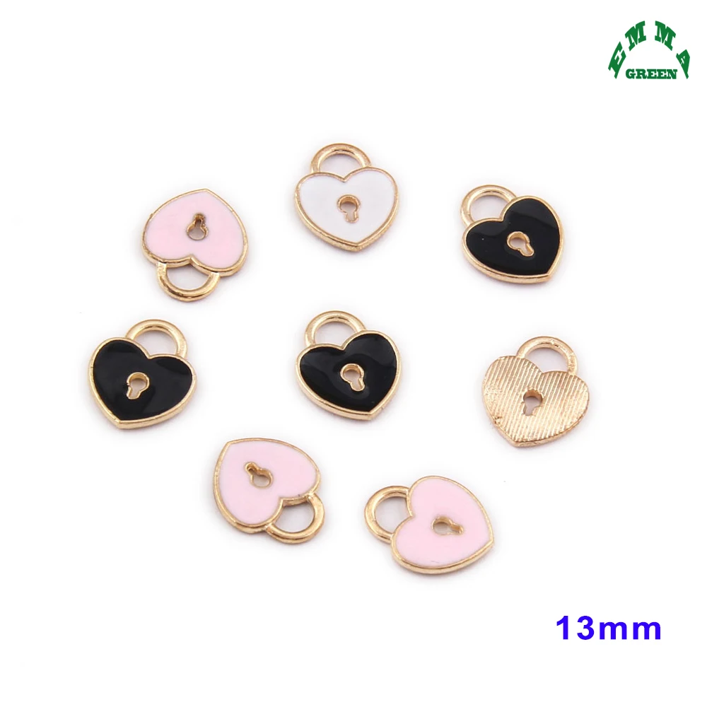 Lock Charms for Jewelry making Heart Enamel Charm 10pcs 13mm Gold Pendant for diy Metal Zinc Alloy Jewelry Accessories Findings
Lock Charms for Jewelry making Heart Enamel Charm 10pcs 13mm Gold Pendant for diy Metal Zinc Alloy Jewelry Accessories Findings