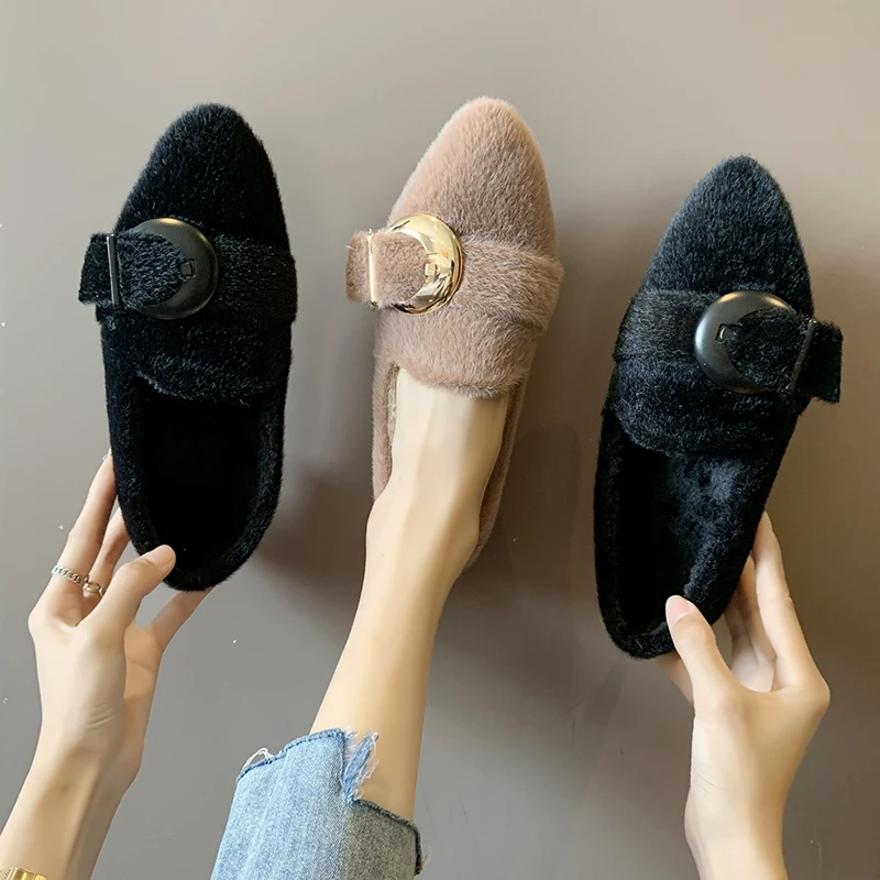 Warm Boat Shoes shallow mouth Winter Fur Women Loafers Pointed Slip on Flat Shoes Comfortable Woman Flats Zapatos Mujer U15-65
Warm Boat Shoes shallow mouth Winter Fur Women Loafers Pointed Slip on Flat Shoes Comfortable Woman Flats Zapatos Mujer U15-65