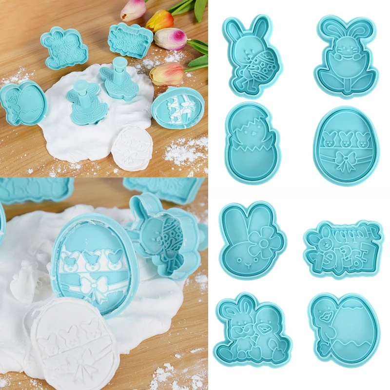 4pcs Easter Biscuit Cookie Cutter Bunny Pattern Plastic Baking Mold Pastry Plunger Fondant Cake Decorating Tools Party Supplies
4pcs Easter Biscuit Cookie Cutter Bunny Pattern Plastic Baking Mold Pastry Plunger Fondant Cake Decorating Tools Party Supplies