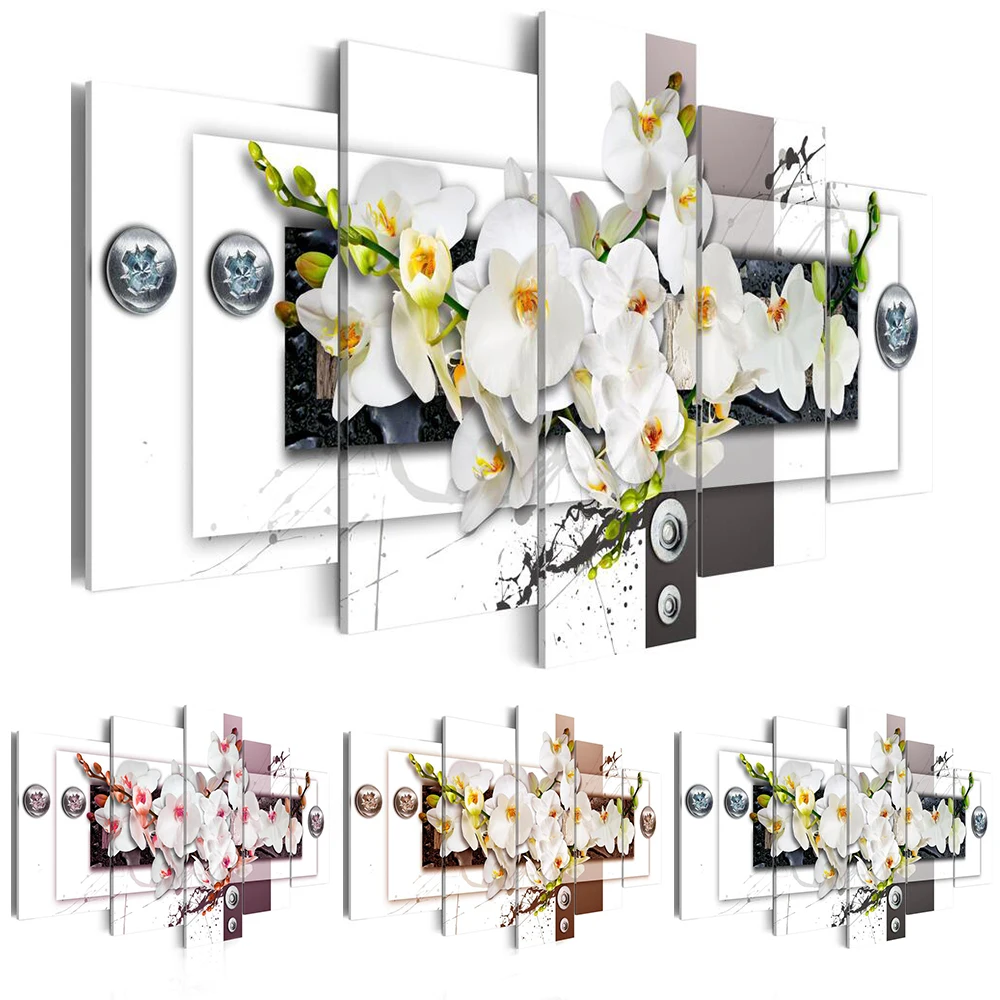 Fashion Wall Art Canvas Painting Orchid Painting Picture And Prints Flower Modular 5 Pieces/set Living Room Modern Home Decor
Fashion Wall Art Canvas Painting Orchid Painting Picture And Prints Flower Modular 5 Pieces/set Living Room Modern Home Decor