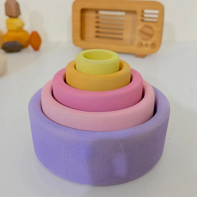 Rainbow Building Blocks Stacking Game Creative Rainbow Set Bowl Children's Color Cognitive Toys
Rainbow Building Blocks Stacking Game Creative Rainbow Set Bowl Children's Color Cognitive Toys
