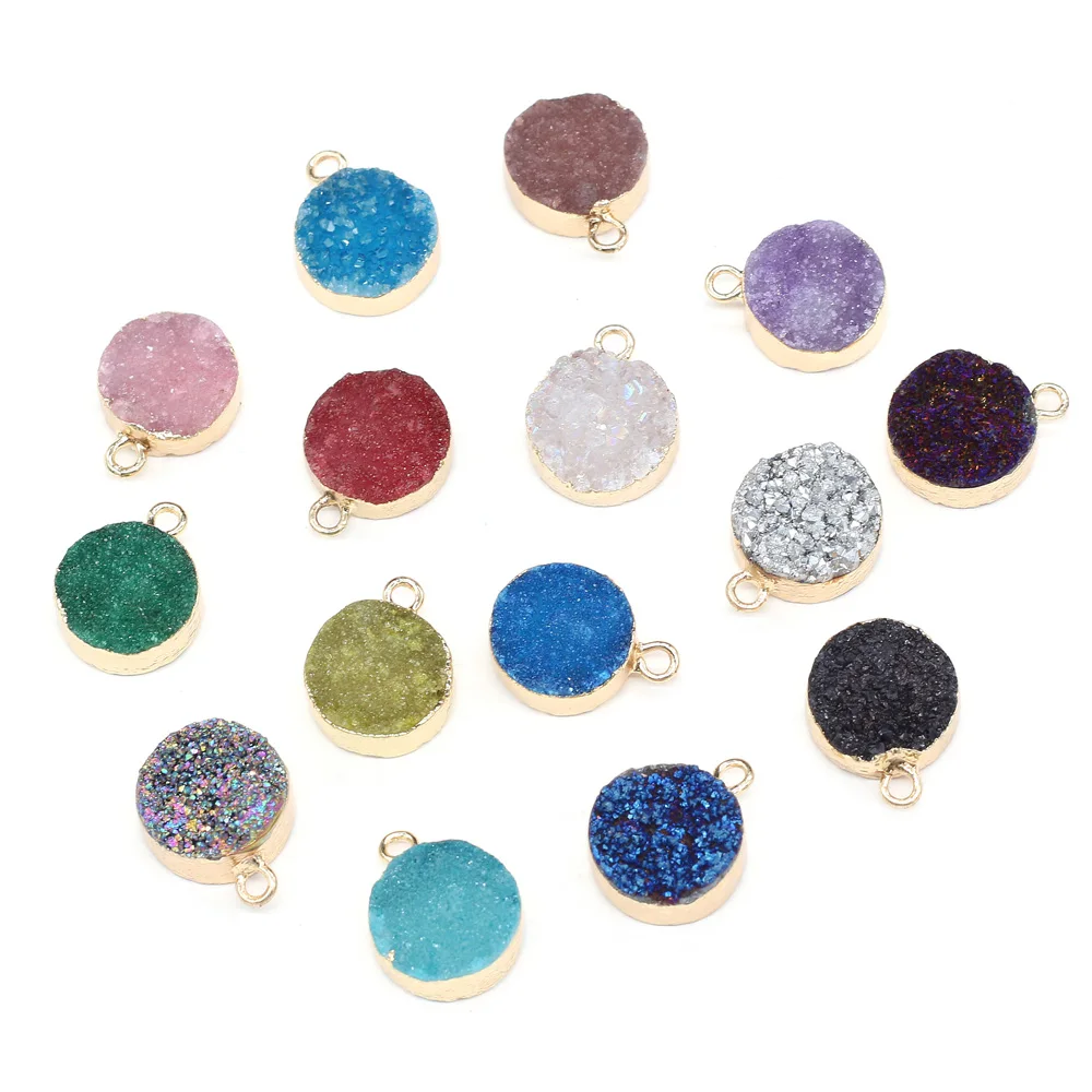 Natural Agates Stone Pendants Exquisite Round Crystal Agates Cluster Stone Charms for Jewelry Making Necklace Bracelet Gift
Natural Agates Stone Pendants Exquisite Round Crystal Agates Cluster Stone Charms for Jewelry Making Necklace Bracelet Gift