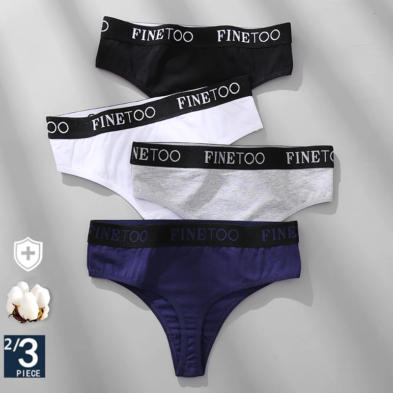 FINETOO 2/3PCS Cotton Sexy Underwear G-string Women M-XL Panties Fashion Letter Waist Femme 2021 Underpant For Woman Thong Girls
FINETOO 2/3PCS Cotton Sexy Underwear G-string Women M-XL Panties Fashion Letter Waist Femme 2021 Underpant For Woman Thong Girls