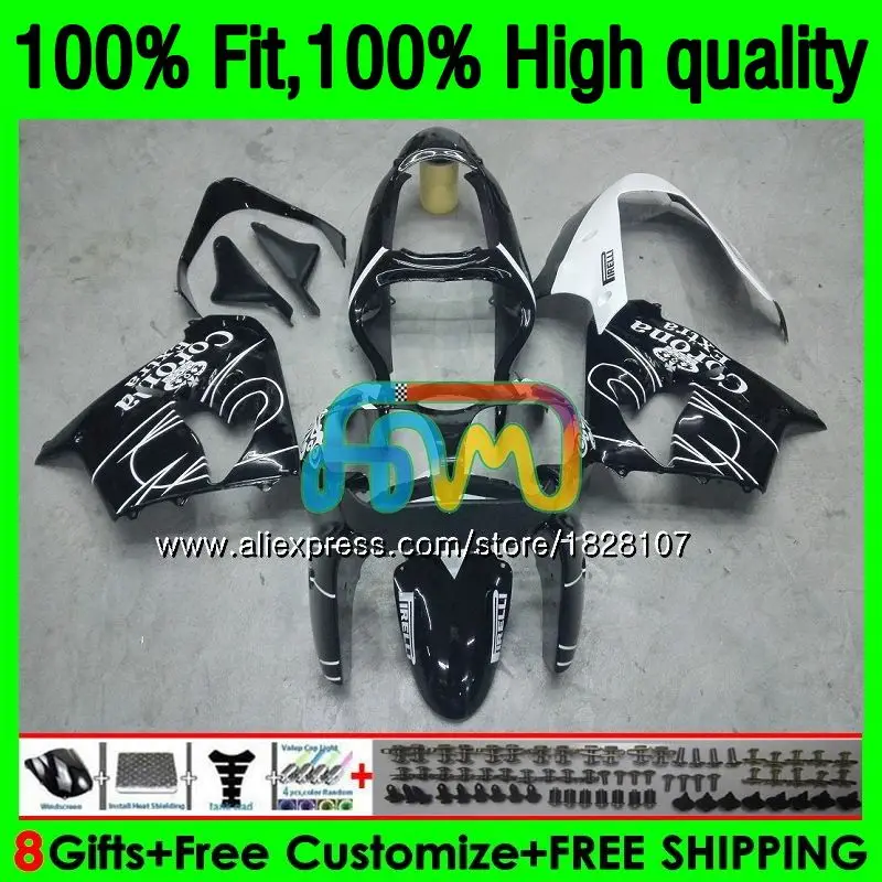 

Injection mold For KAWASAKI ZX 9R 9 R 900 900CC ZX9R 04 05 163BS.17 Black white ZX900 ZX900CC ZX9 R ZX-9R 2004 2005 OEM Fairing