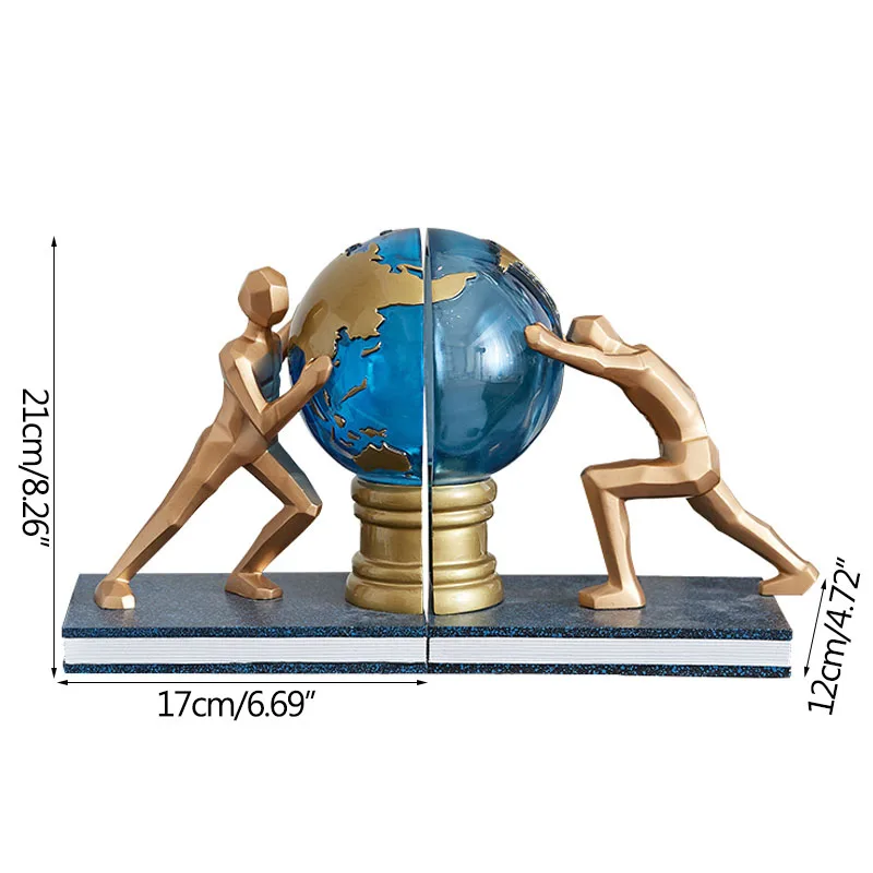 Luxurious Bookends Home Decoration Ornaments Art Crafts Gold Figure & Global Book Stand Office Bookcase Decoration Furnishings
Luxurious Bookends Home Decoration Ornaments Art Crafts Gold Figure & Global Book Stand Office Bookcase Decoration Furnishings