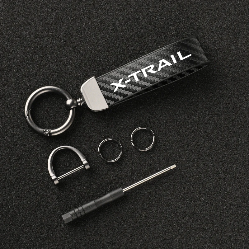For Nissan X-TRAIL LOGO Car Accessories 4S High-Grade Carbon Fiber Leather Car Keychain 360 Degree Rotating Horseshoe Rings
For Nissan X-TRAIL LOGO Car Accessories 4S High-Grade Carbon Fiber Leather Car Keychain 360 Degree Rotating Horseshoe Rings