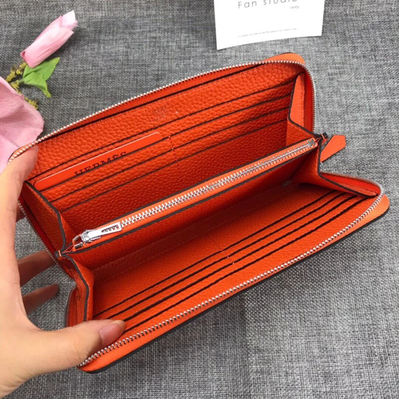 Leather wallet ladies 2021 new luxury lychee pattern leather long zipper holding simple first layer cowhide soft leather wallet
Leather wallet ladies 2021 new luxury lychee pattern leather long zipper holding simple first layer cowhide soft leather wallet