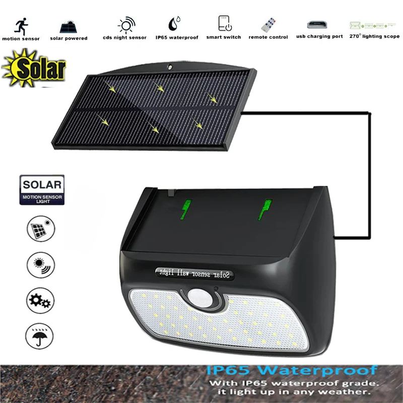 Solar led Light Outdoor Waterproof Ip65 Wall Light Black White garden yard Lamp Solar panels can be separated solar street light
Solar led Light Outdoor Waterproof Ip65 Wall Light Black White garden yard Lamp Solar panels can be separated solar street light
