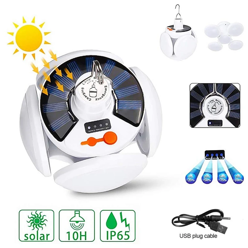 Solar Light Charging Bulb , 45LED Waterproof 90 Fold Solar Emergency Light for Outdoor Camping Tent Garden Lighting
Solar Light Charging Bulb , 45LED Waterproof 90 Fold Solar Emergency Light for Outdoor Camping Tent Garden Lighting