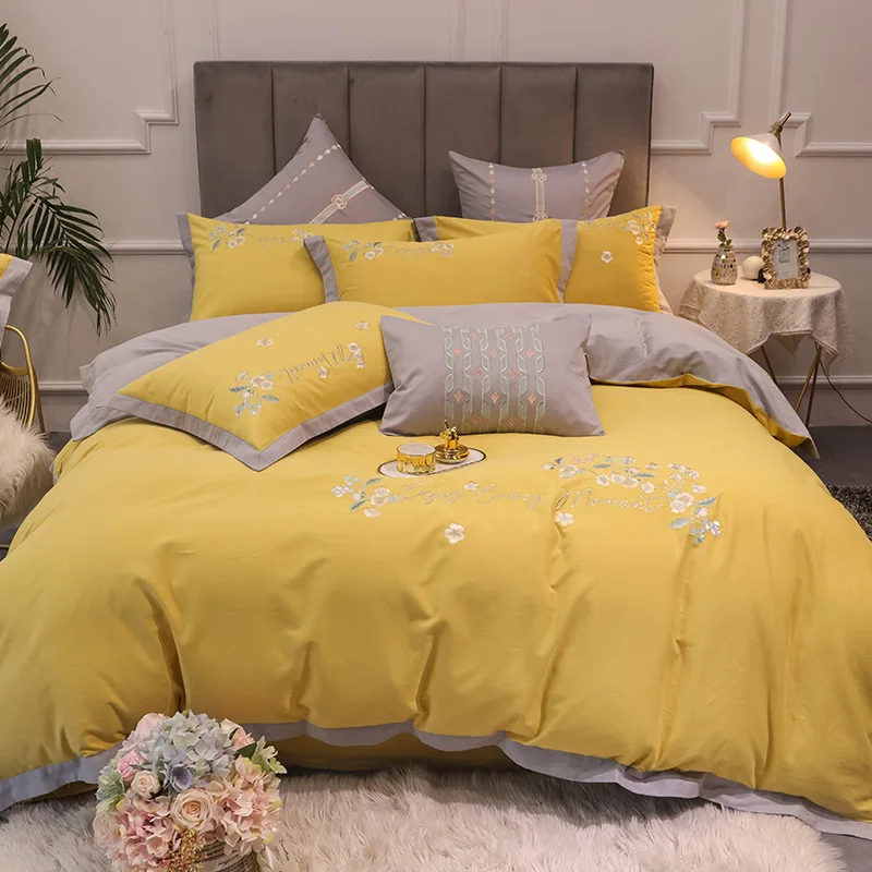 Chinese Bedding Set Household Brushed Four-piece Cotton Embroidered Bed Sheet Duvet Cover Autumn and Winter Double Bed Supplies
Chinese Bedding Set Household Brushed Four-piece Cotton Embroidered Bed Sheet Duvet Cover Autumn and Winter Double Bed Supplies