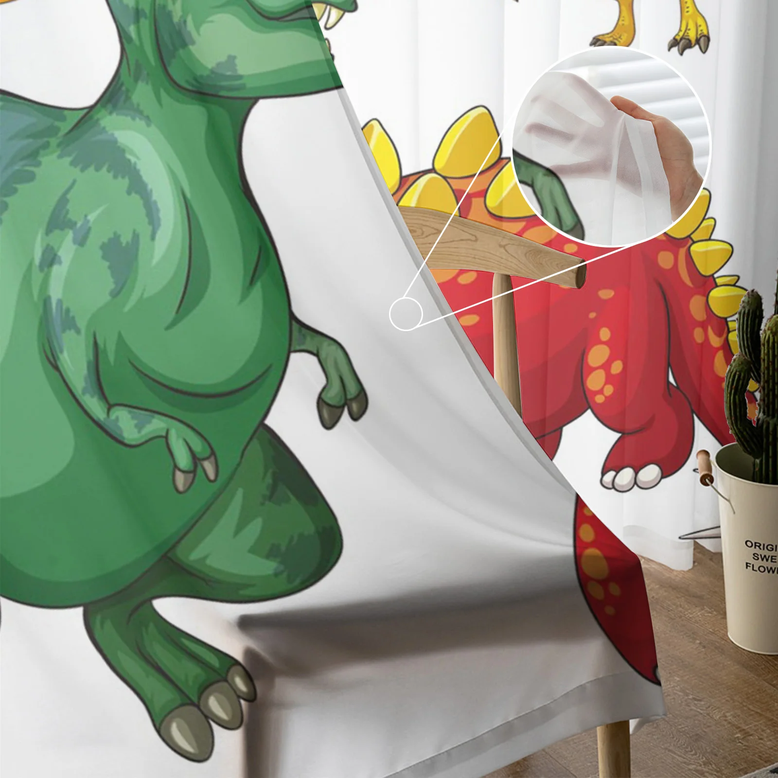 Cartoon Animal Dinosaur Sheer Curtains for Living Room Bedroom Window Treatment Kitchen Chiffon Curtain
Cartoon Animal Dinosaur Sheer Curtains for Living Room Bedroom Window Treatment Kitchen Chiffon Curtain