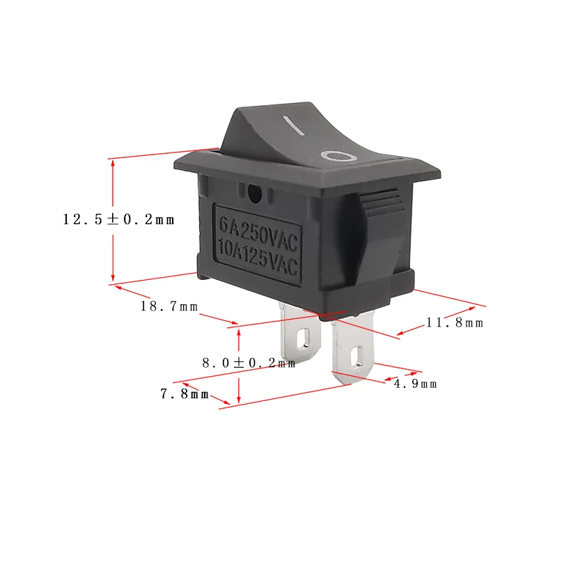 5Pcs/Lot Black Ship Type 2Pin Switch KCD-101 6A 250V 10A 125V AC Power Boat Rocker Switch Connector 15*21mm KCD101 ON/Off Switch
5Pcs/Lot Black Ship Type 2Pin Switch KCD-101 6A 250V 10A 125V AC Power Boat Rocker Switch Connector 15*21mm KCD101 ON/Off Switch