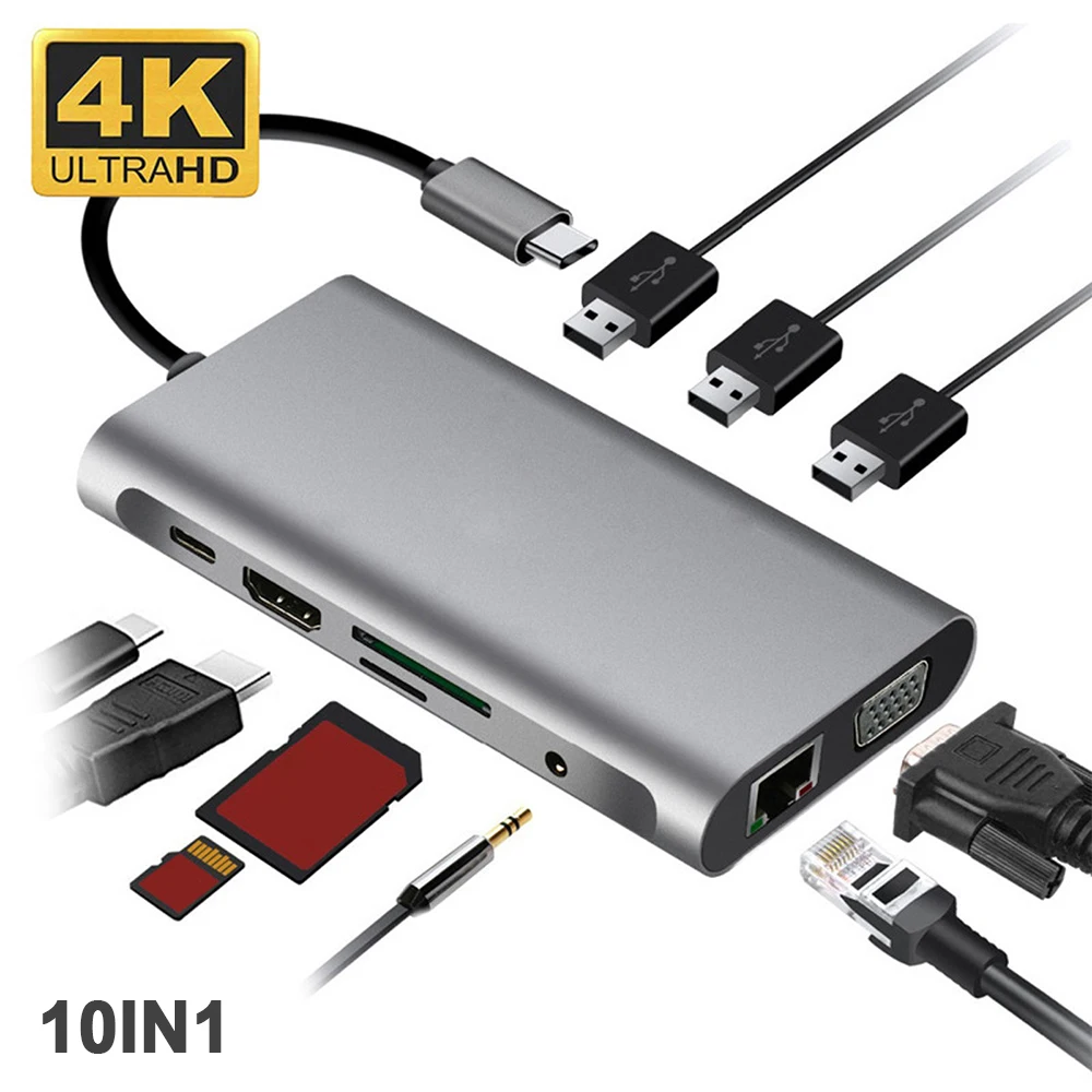 Адаптер USB OTG Type C Hub Type-C к HDMI 4K VGA RJ45 Lan Ethernet SD TF USB-C 3.0 Type c 3,5 мм разъем аудио видео для MacBook Pro
Адаптер USB OTG Type C Hub Type-C к HDMI 4K VGA RJ45 Lan Ethernet SD TF USB-C 3.0 Type c 3,5 мм разъем аудио видео для MacBook Pro