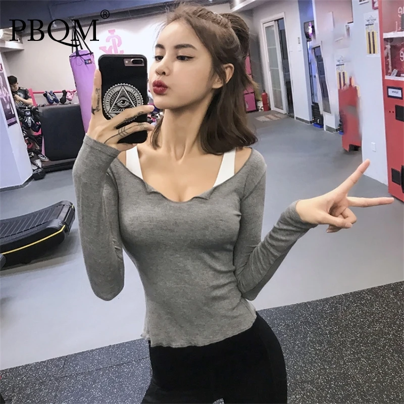 Эластичная тонкая спортивная одежда PBQM для йоги, короткая дышащая быстросохнущая Женская одежда для фитнеса с длинными рукавами, однотонна...
Эластичная тонкая спортивная одежда PBQM для йоги, короткая дышащая быстросохнущая Женская одежда для фитнеса с длинными рукавами, однотонна...