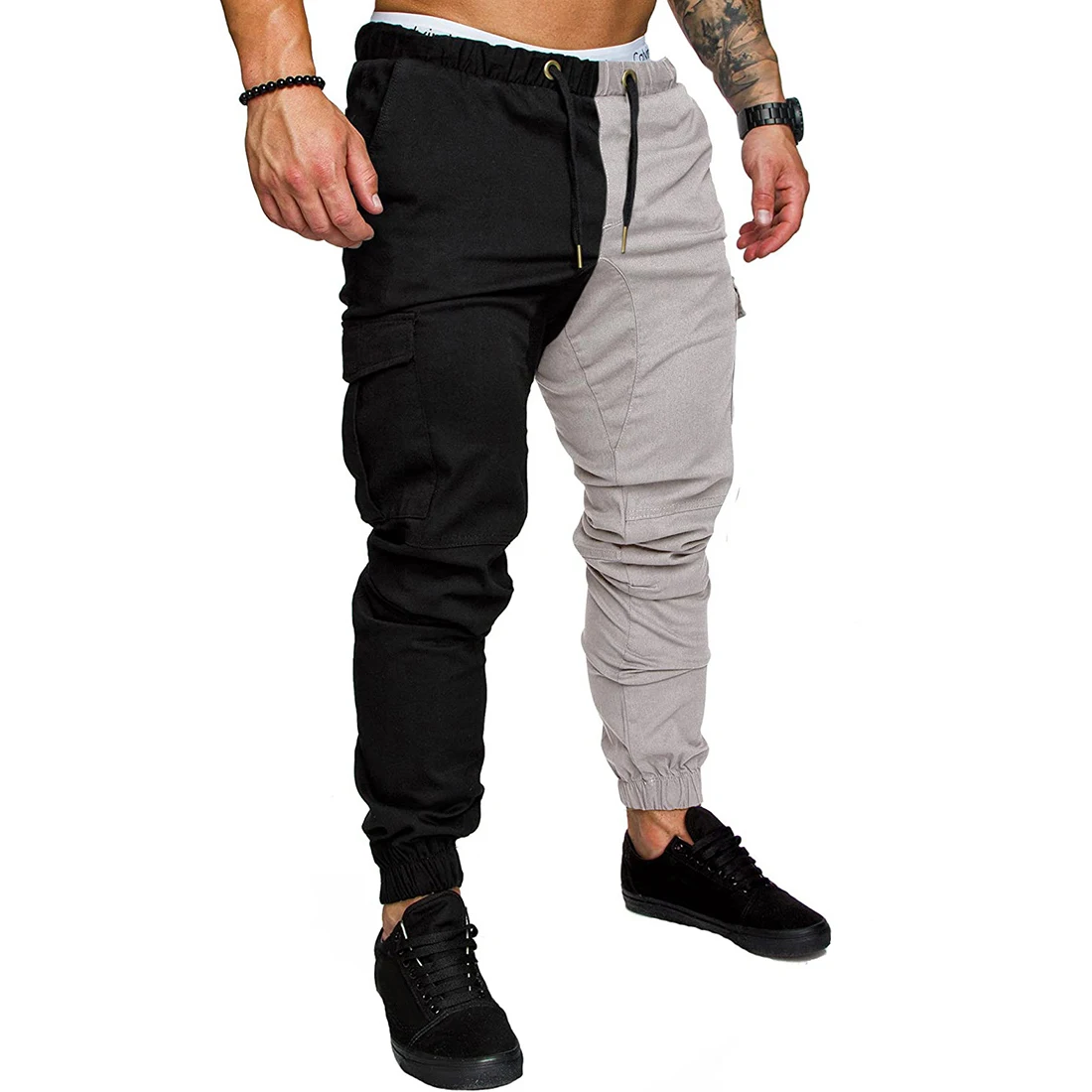 Men Stitching Color Pants Sweatpants Drawstring Sportwear Elastic Waist Pants With Pocket Fashion Handsome Comfortable Trousers
Men Stitching Color Pants Sweatpants Drawstring Sportwear Elastic Waist Pants With Pocket Fashion Handsome Comfortable Trousers