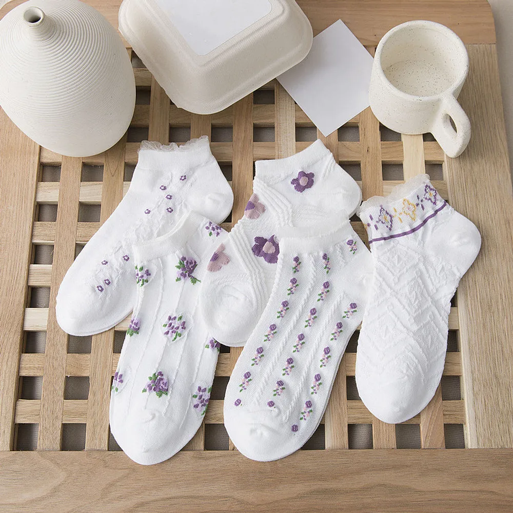 Lolita Lace Ruffle Socks Summer Mesh Breathable Low Cut Ankle Socks Floral Print Japanese Cute Harajuku Streetwear Short Socks
Lolita Lace Ruffle Socks Summer Mesh Breathable Low Cut Ankle Socks Floral Print Japanese Cute Harajuku Streetwear Short Socks