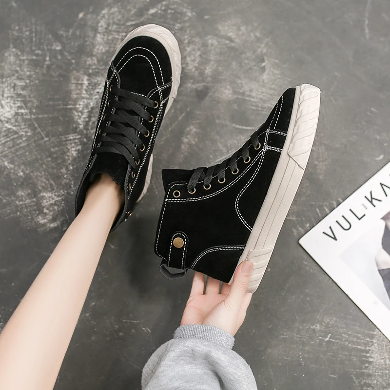 Women Shoes Fashion Flock Casual Shoes For Women Sneakers Flats Platform High Top Warm Winter Shoes All-matched Female Sneakers
Women Shoes Fashion Flock Casual Shoes For Women Sneakers Flats Platform High Top Warm Winter Shoes All-matched Female Sneakers