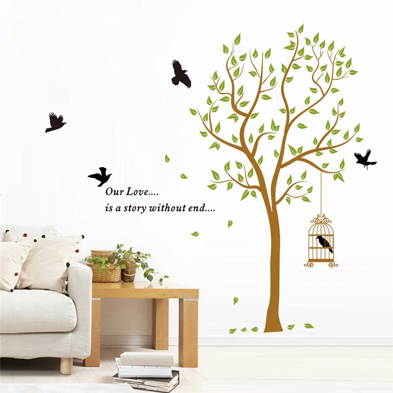 HHHOME Birds On Big Tree Wall Stickers For Office Home Decoration Diy Pastoral Plant Wall Mural Art Home Decals Pvc Poster
HHHOME Birds On Big Tree Wall Stickers For Office Home Decoration Diy Pastoral Plant Wall Mural Art Home Decals Pvc Poster