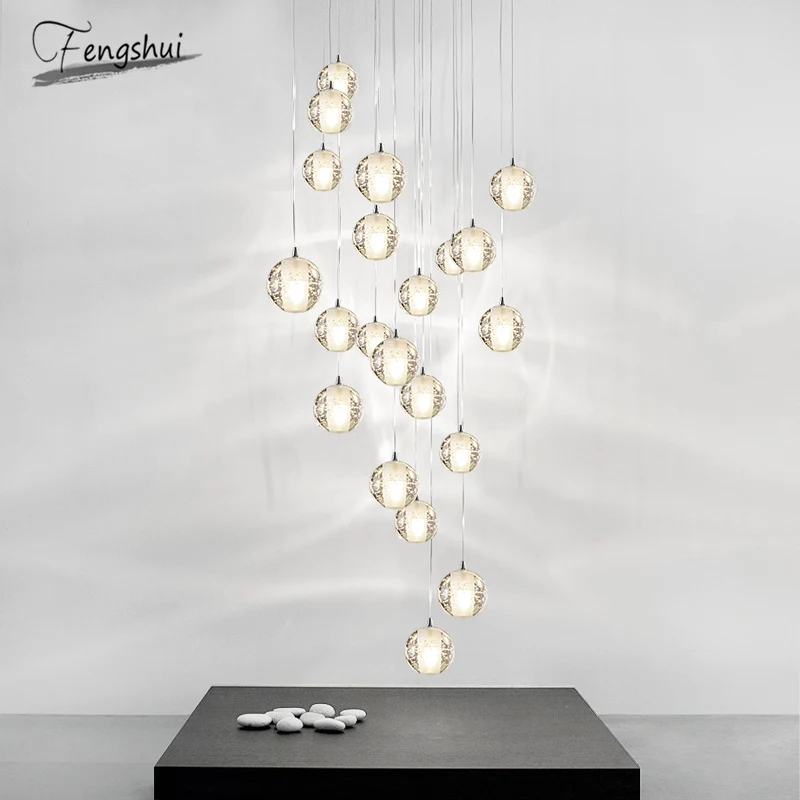 Modern Crystal Ball Pendant Lights Home Luxury Decor Pendant Lamp Living Room Restaurant Hotel Villa Stairs Hanging Lamp Fixture
Modern Crystal Ball Pendant Lights Home Luxury Decor Pendant Lamp Living Room Restaurant Hotel Villa Stairs Hanging Lamp Fixture