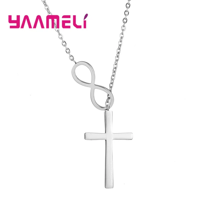 Women Cross Pendant Necklace Fashion Clavicle Chain Necklace Jewelry 925 Sterling Silver Choker Collar Female Gift
Women Cross Pendant Necklace Fashion Clavicle Chain Necklace Jewelry 925 Sterling Silver Choker Collar Female Gift