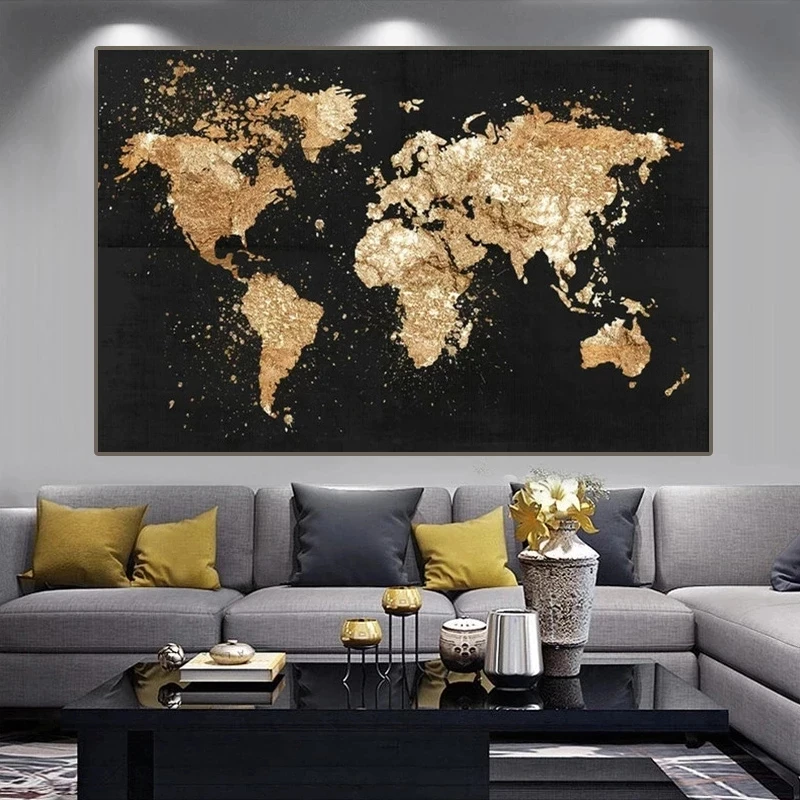 Modern Mural Picture Large-size World Map Canvas Painting Retro Posters and Prints Living Room Study House Decoration Cuadros
Modern Mural Picture Large-size World Map Canvas Painting Retro Posters and Prints Living Room Study House Decoration Cuadros