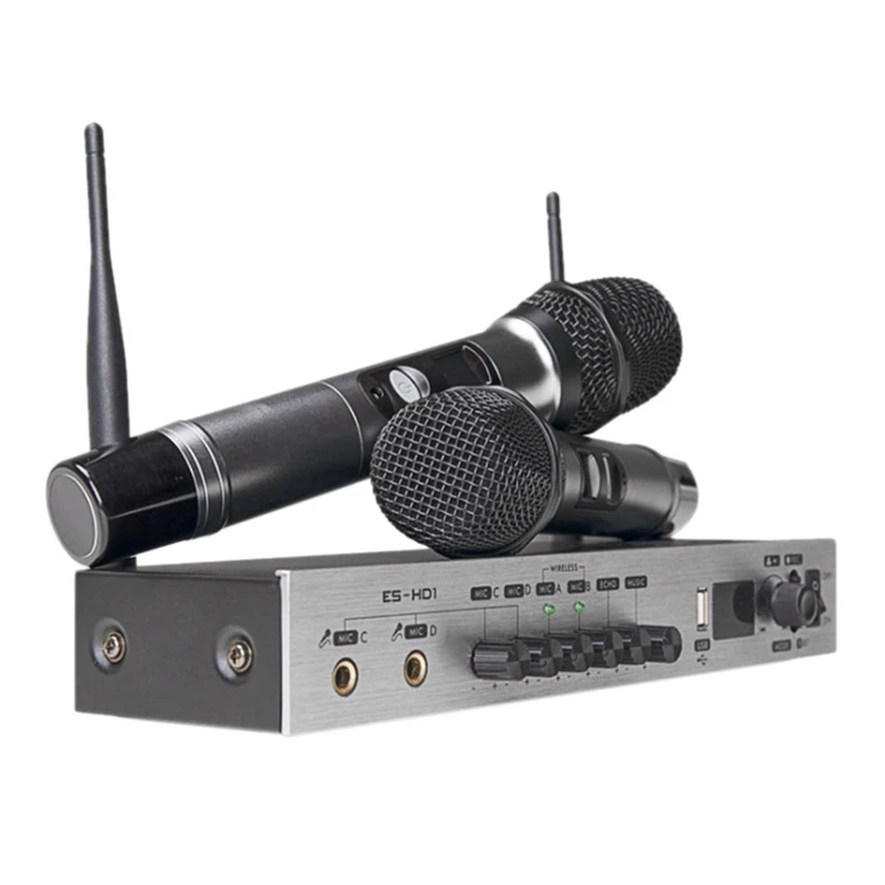 4 Channel Audio Mixer Console Wireless Microphone Sound Mixing With Bluetooth USB Mini Dj Mixer+Wireless Karaoke US Plug
4 Channel Audio Mixer Console Wireless Microphone Sound Mixing With Bluetooth USB Mini Dj Mixer+Wireless Karaoke US Plug