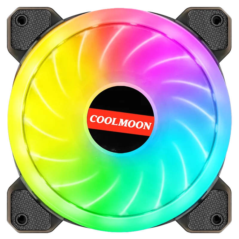 Coolmoon RGB вентилятор набор компьютер чехол охлаждения для ПК светодиодный 120 мм