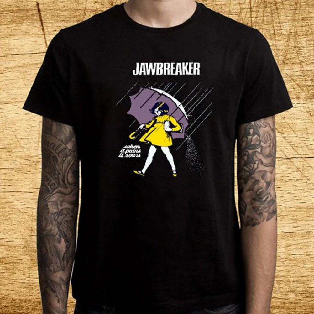 Мужская черная футболка с логотипом Jawbreaker When It Pains Roars летняя стильная S M L XL 2XL 3XL
