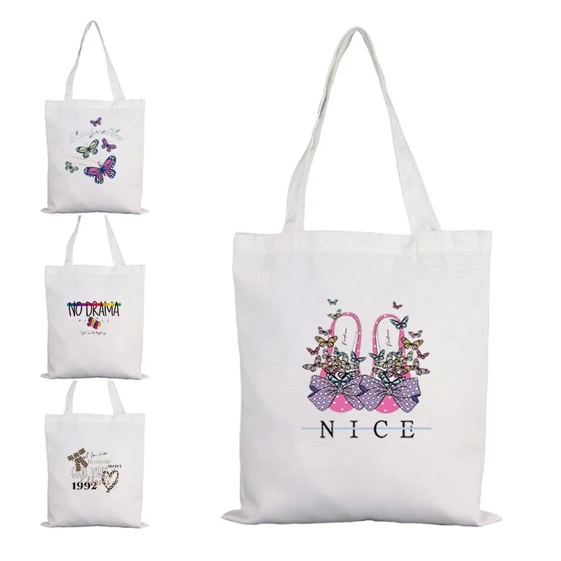 Butterfly Canvas Bag Shopping Bags for Boutique Shopper Anime Designer Handbags Woman Fabric Women Customizable Tote Bag 
Butterfly Canvas Bag Shopping Bags for Boutique Shopper Anime Designer Handbags Woman Fabric Women Customizable Tote Bag