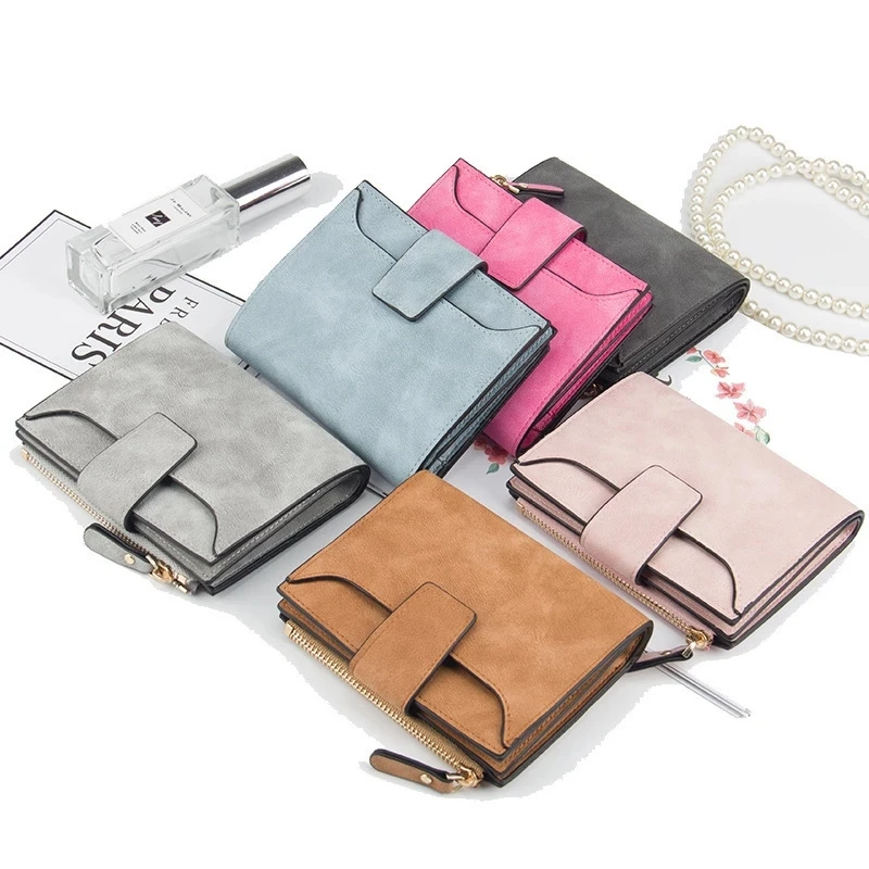 New Leather Women Wallet Hasp Small and Slim Coin Pocket Purse Women Wallets Cards Holders Luxury Brand Wallets Designer Purse
New Leather Women Wallet Hasp Small and Slim Coin Pocket Purse Women Wallets Cards Holders Luxury Brand Wallets Designer Purse