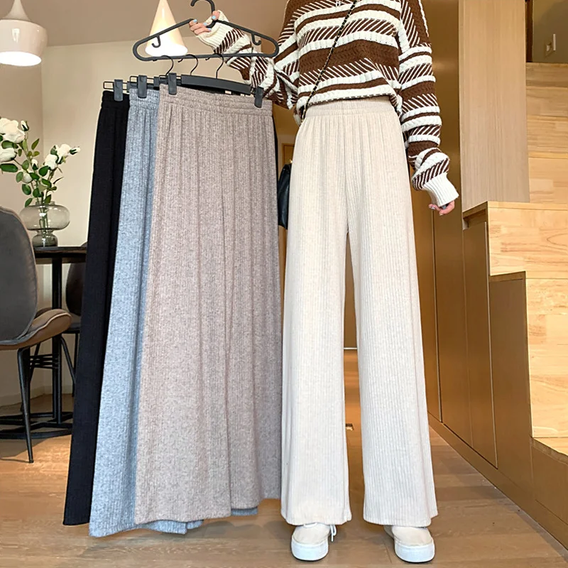 2021spring and Autumn Loose Gray Knitted Wide-Leg Pants Women's Autumn and Winter High Waist Drooping Small 150 Pants Spring
2021spring and Autumn Loose Gray Knitted Wide-Leg Pants Women's Autumn and Winter High Waist Drooping Small 150 Pants Spring