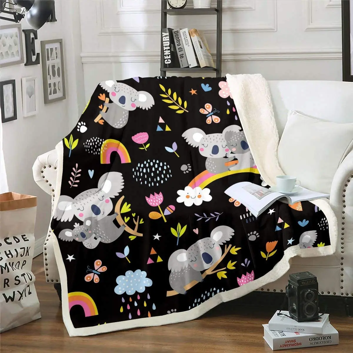 Kids Koala Fleece Blanket Boys Girls Cute Animal Pattern Sherpa Throw Blanket for Bed Couch Sofa Floral Rainbow Butterfly Plush
Kids Koala Fleece Blanket Boys Girls Cute Animal Pattern Sherpa Throw Blanket for Bed Couch Sofa Floral Rainbow Butterfly Plush