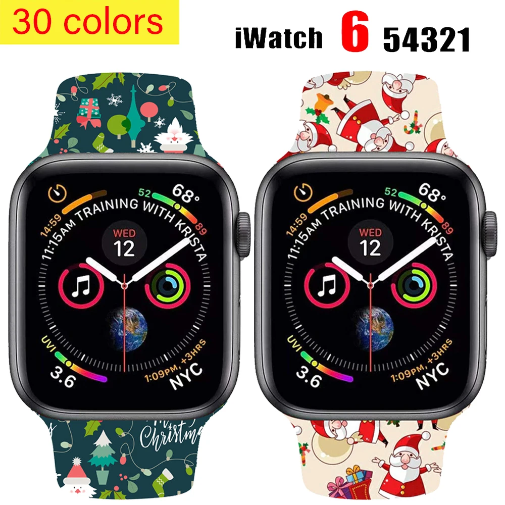 Ремешок силиконовый для Apple Watch Band SE 6 5 4 3 2 1, браслет с рождественским принтом для iWatch Series 44 мм 40 мм 42 мм 38 мм, 2021
Ремешок силиконовый для Apple Watch Band SE 6 5 4 3 2 1, браслет с рождественским принтом для iWatch Series 44 мм 40 мм 42 мм 38 мм, 2021
