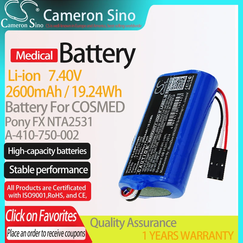 CameronSino Батарея для COSMED пони FX NTA2531 подходит COSMED A-410-750-002 медицинских запасных Батарея 2600 мА-ч/19.24Wh 7,40 V Синий
CameronSino Батарея для COSMED пони FX NTA2531 подходит COSMED A-410-750-002 медицинских запасных Батарея 2600 мА-ч/19.24Wh 7,40 V Синий