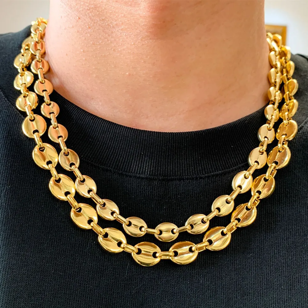 Massive Coffee Beans Chains Stainless Steel Necklaces For Men Women Hip hop Statement Charm Necklace 21.6"
Massive Coffee Beans Chains Stainless Steel Necklaces For Men Women Hip hop Statement Charm Necklace 21.6"