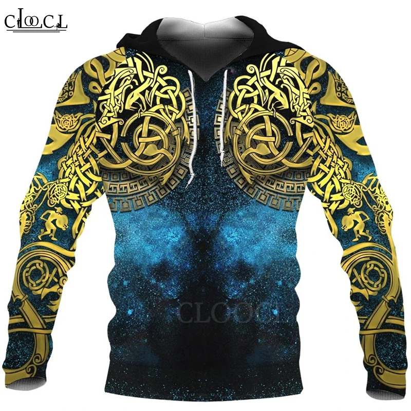 CLOOLC Viking кельтский узел тату дизайн 3D принт Толстовка Harajuku уличная одежда пуловер