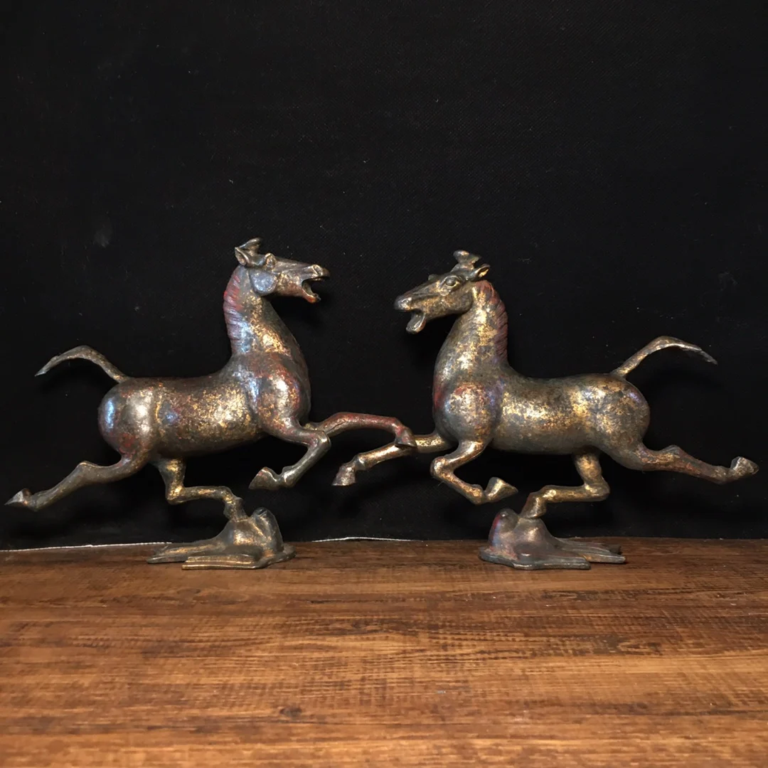 8"Chinese temple collection Old Bronze Lacquer Cinnabar Zodiac horse statue Ma Ta Feiyan A pair Ornaments Town House Exorcism
8"Chinese temple collection Old Bronze Lacquer Cinnabar Zodiac horse statue Ma Ta Feiyan A pair Ornaments Town House Exorcism