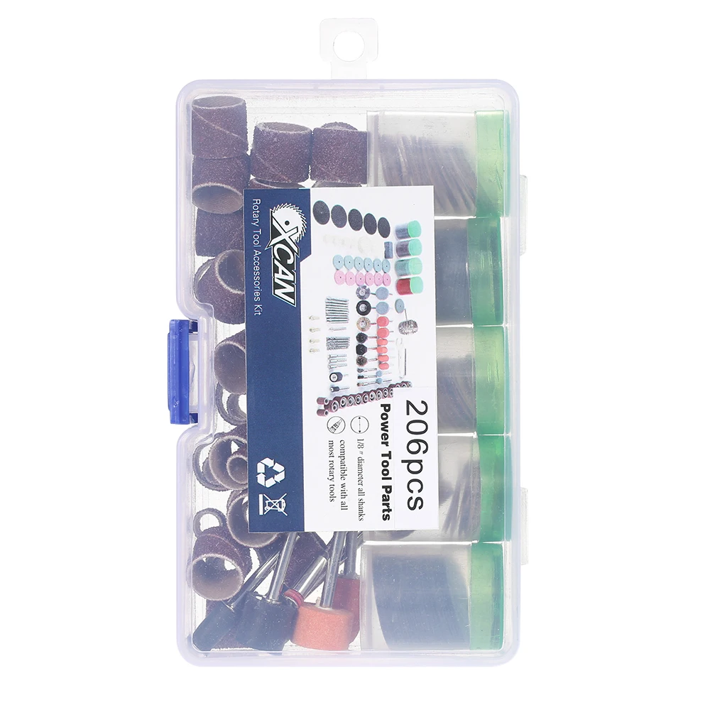 New 206pcs 1/8 inch Shank Rotary Tool Accessories Set Sanding Grinding Brushing Polishing Bits Accessory Kit with Storage Box
New 206pcs 1/8 inch Shank Rotary Tool Accessories Set Sanding Grinding Brushing Polishing Bits Accessory Kit with Storage Box
