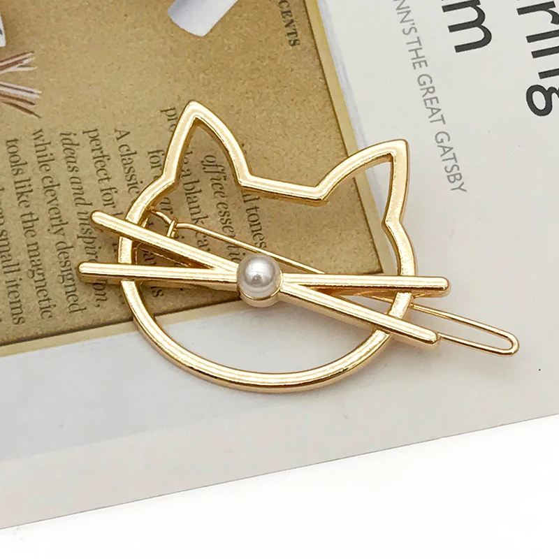 1 Pcs Fashion Hollow Cute Cat Hair Pin Imitation Pearl Hairpin Hair Side Clip Hair Accessories Hair Barrette For Women Girl Gift 
1 Pcs Fashion Hollow Cute Cat Hair Pin Imitation Pearl Hairpin Hair Side Clip Hair Accessories Hair Barrette For Women Girl Gift