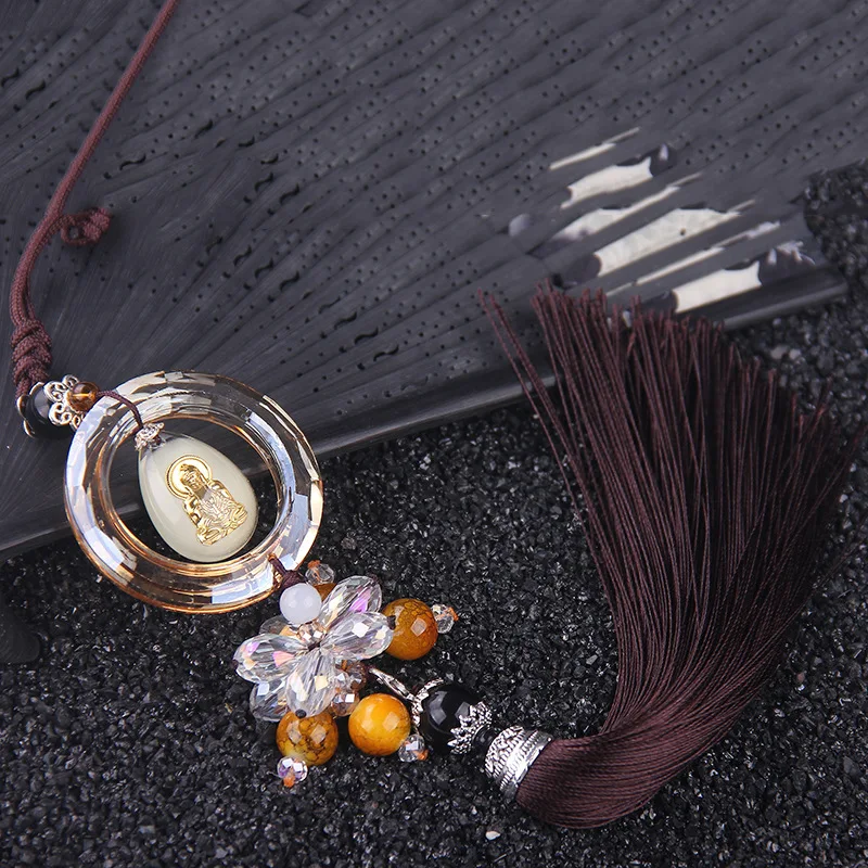 Car interior Rearview mirror Gold Luminous glass decoration pendant with Gift Box
Car interior Rearview mirror Gold Luminous glass decoration pendant with Gift Box