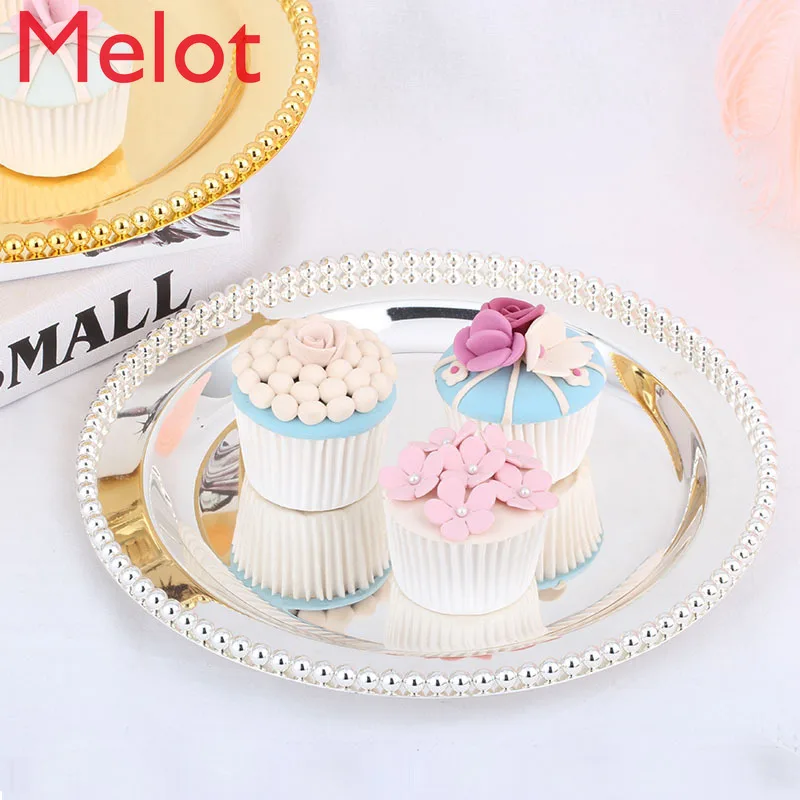 25 см металлические посеребренные бусины в европейском стиле, точечная фотопластина, поднос для сушеных фруктов, для вечеринки, свадьбы, гос... 
25 см металлические посеребренные бусины в европейском стиле, точечная фотопластина, поднос для сушеных фруктов, для вечеринки, свадьбы, гос...